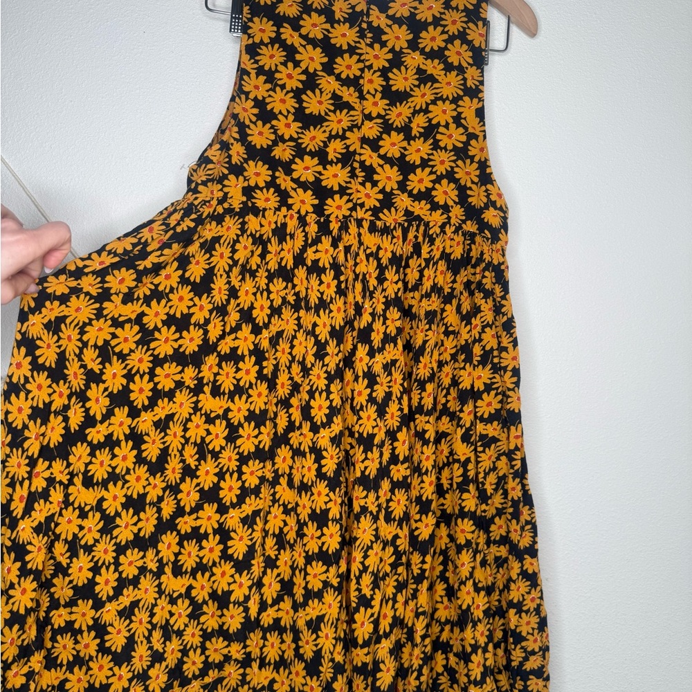 Free People Electric Daisy Mini Dress Yellow Black boho sleeveless - Picture 6 of 10